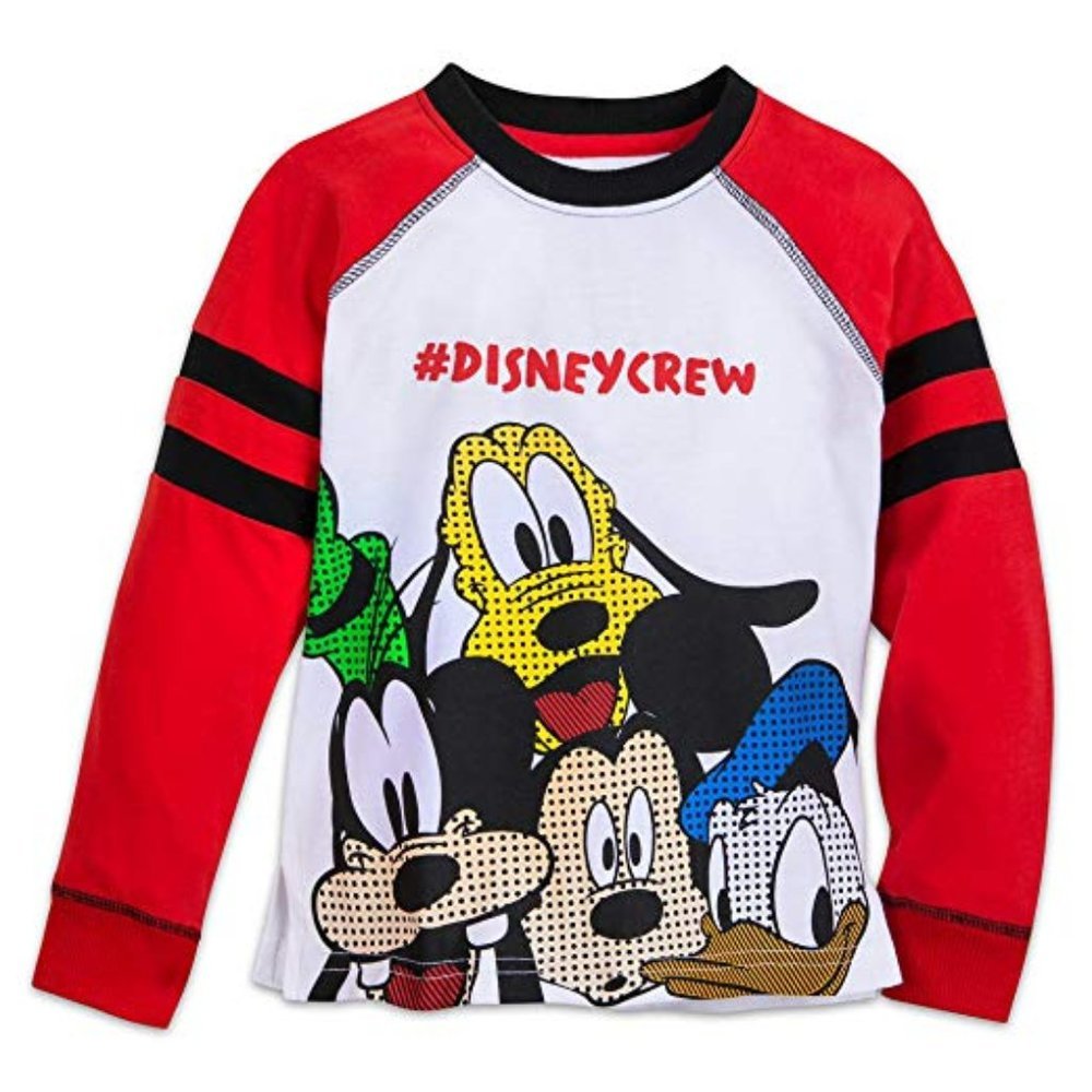 MULTI GRAPHIC CREW LONG SLEEVE TEE TOP SIZE: 10